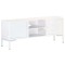 vidaXL Comodă TV, alb, 115x30x46 cm, lemn masiv de mango 323580
