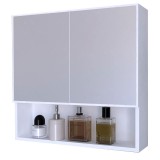 Cumpara ieftin Dulap baie cu oglinda Zante alb 70x17x70cm