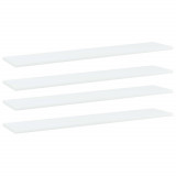 vidaXL Plăci bibliotecă, 4 buc., alb, 100 x 20 x 1,5 cm, PAL 805378