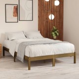 Cumpara ieftin Cadru de pat, maro miere, 200x200 cm, lemn masiv de pin