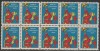1929 SUA - Bloc de10 vignete de Craciun + Campanie Anti Tuberculoza, TBC, Medical, Nestampilat