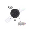 Capac Cauciuc Universal 22mm, Set 5 Bucati - Protectie Auto, Piese Auto