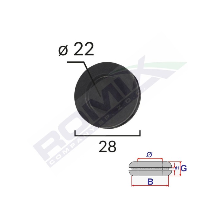 Capac Cauciuc Inchis Universal Diametru 22Mmset 5 Buc 135336 C60499-RMX