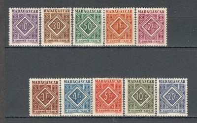 Madagascar.1947 Porto-Ornamente SM.190 foto