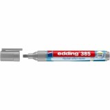 Marker flipchart Eedding Ecoline 385, corp din plastic reciclat, varf pensula flexibil, 1-5 mm, gri-argintiu