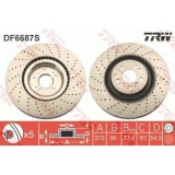Set discuri frana Mercedes Gl-Class (X166), Gle (W166), Gle Coupe (C292), Gls (X166), M-Class (W166), punte fata, 375x36, ventilat perforat, TRW
