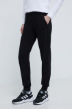 EA7 Emporio Armani pantaloni de trening culoarea negru, neted