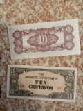 Ocupatie Japoneza 10 centavos 1945 ten