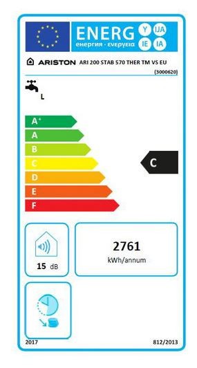 Boiler electric Ariston ARI 200 STAB 570 THER MO VS EU, 3000 W, 200 l ...