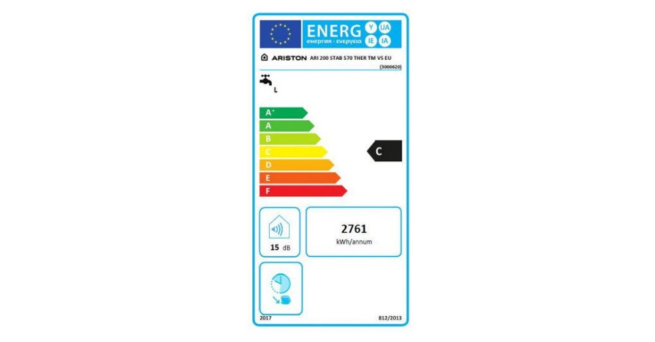 Boiler electric Ariston ARI 200 STAB 570 THER MO VS EU, 3000 W, 200 l ...