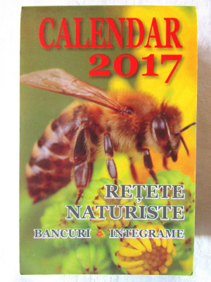 CALENDAR 2017. Retete naturiste* Bancuri*Integrame. Calendar de perete, 366 pag. foto