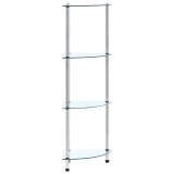 Cumpara ieftin Raft cu 4 niveluri transparent, 30x30x100 cm, sticlă securizată