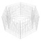 Strat inaltat gabion hexagonal, 100 x 90 x 50 cm