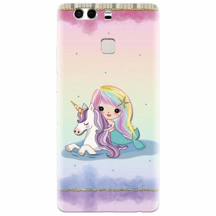 Husa silicon pentru Huawei P9 Plus, Mermaid Unicorn Play