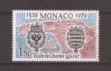 Monaco 1979 - 450 de ani de la vizita &icirc;mpăratului Carol al V-lea, MNH, Nestampilat
