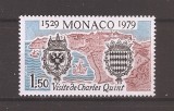 Monaco 1979 - 450 de ani de la vizita &icirc;mpăratului Carol al V-lea, MNH, Nestampilat