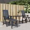 Sezlong, antracit, plastic - 2