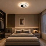 Lustra LED Cristal, Andrea, 39W Alb Negru
