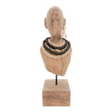 Cumpara ieftin Bust Ebia Inart din lemn de mango-metal in nuanta de nuc 17x12x44cm