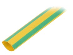 Manșon termocontractabil galben-verde 12mm