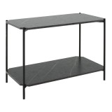 Cumpara ieftin Masuta de cafea Mara MDF gri inchis aspect marmura - negru 80x40x55cm