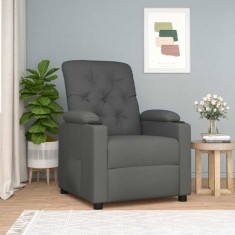 vidaXL Fotoliu rabatabil, gri &icirc;nchis, material textil 339103