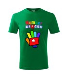 Tricou Personalizat Verde Number blocks pentru Copii 2