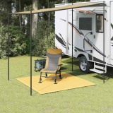Covor Cort Camping vidaXL Bej 250x250cm HDPE Impermeabil Anti-UV