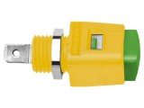 Clemă de laborator galben-verde 70VDC 16A