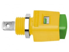 Clemă de laborator galben-verde 70VDC 16A