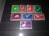 TIMBRE ROMANIA LP 448 1957 FAUNA DIN DELTA DUNARII, Nestampilat