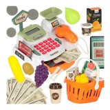 Set jucarie casa de marcat electronic cu 36 accesorii si scanner pentru copii