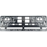 Set 2 bucati, suport numar inmatriculare Carbon, Audi Drive