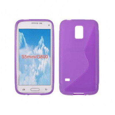 Husa Silicon S-Line Sam Galaxy S5 mini G800 Mov foto