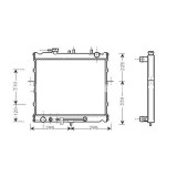 Radiator racire Kia Sportage (K00), 1994-05.2001, Motorizare 2.0 94kw Benzina, tip climatizare Cu/fara AC, cutie automata, dimensiune 518x450x26mm, C, SRLine