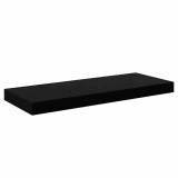 Cumpara ieftin Raft de perete suspendat negru extralucios, 60x23,5x3,8 cm, MDF