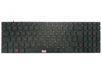 Tastatura Laptop Asus N56JR iluminata rosie layout LA (Spanish) foto