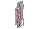 Conector Șine 2 Piste 4 Borne Gri TS35