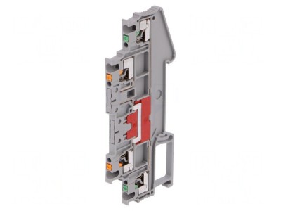 Conector Șine 2 Piste 4 Borne Gri TS35 foto