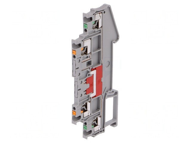 Conector Șine 2 Piste 4 Borne Gri TS35