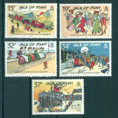 Isle of Man 1990 - Desene, carti postale clasice, serie neuzata