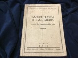 Manual scolar Antichitatea si Evul Mediu pentru clasa I gimnaziului unic partea I anul 1945 !