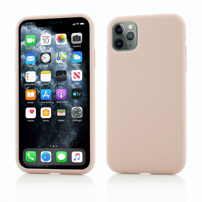 Produs Resigilat Husa iPhone 11 Pro Max, Clip-On Soft Touch Silk Series, Pink, Resigilat