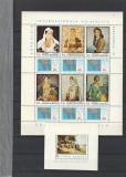 ROMANIA 1971 LP 765 a LP 766 BALKANFILA III BLOC DE 6 MARCI SI 6 VINIETE + COLITA STARE MNH
