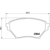 Placute frana Mazda Mx-5 2 (Nb) 01.98-10.05, Fata, BREMBO