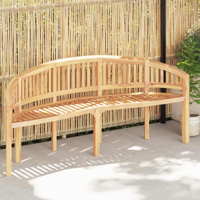 vidaXL Bancă &icirc;n formă de banană, 200 cm, lemn masiv de tec 310495