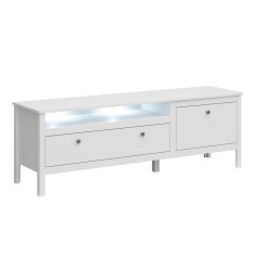 Comoda TV DTD alb Olje 160x42x54.5 cm