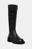Tommy Jeans cizme TJW STRETCHY LONG BOOT culoarea negru, cu toc drept, EN0EN02851
