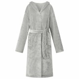 vidaXL Robe cu glugă Gri xxxl Flanelă 42017236
