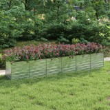 Strat &icirc;nălțat de grădină argintiu 480x80x77 cm oțel galvanizat